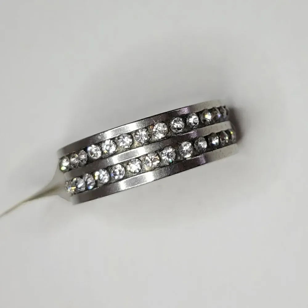 Men's Stainless Steel CZ Size 11.5 Ring